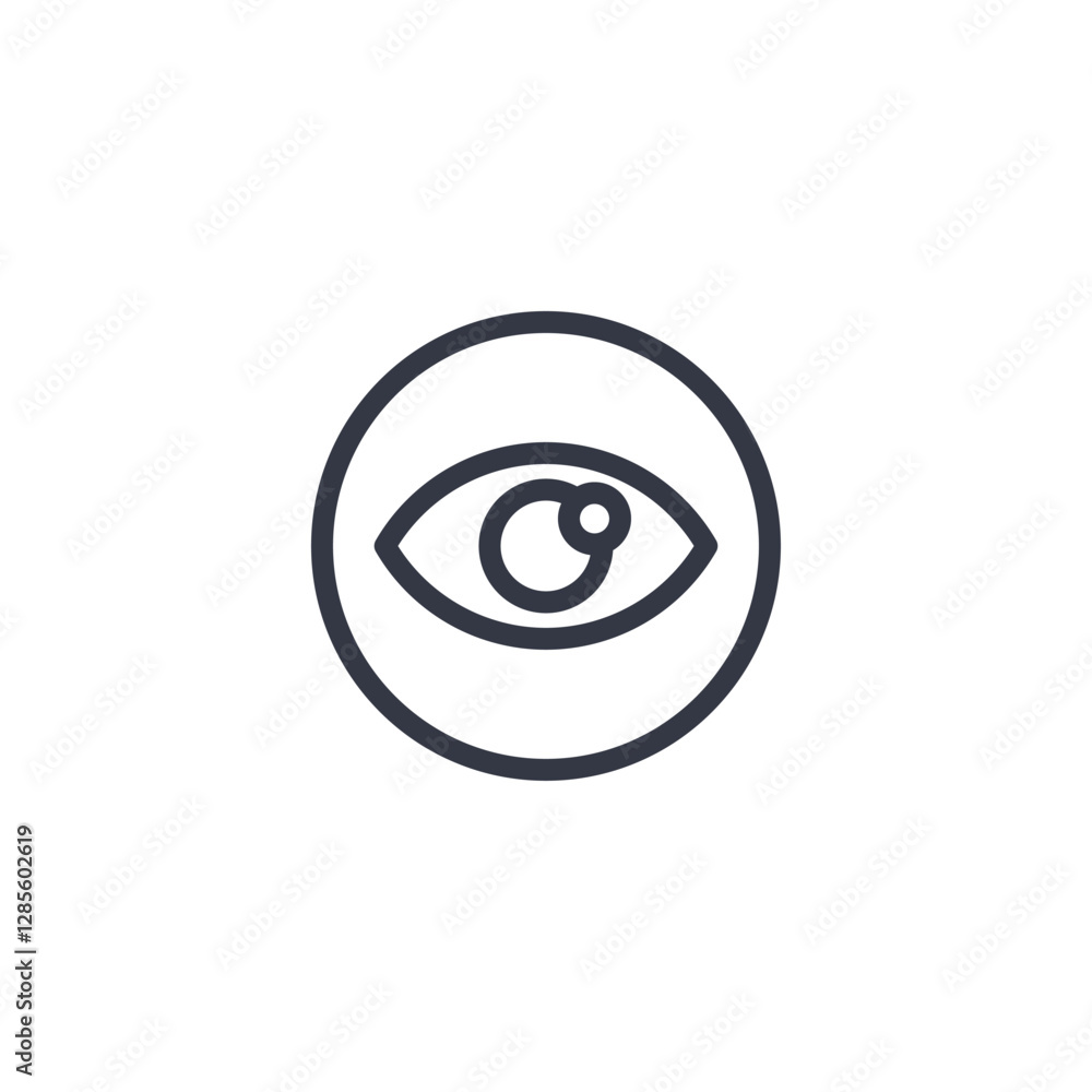 vision icon symbol vector sign isolated on white background illustration for graphic and web design vision icon symbol vector sign isolated on white background illustration for graphic and web design