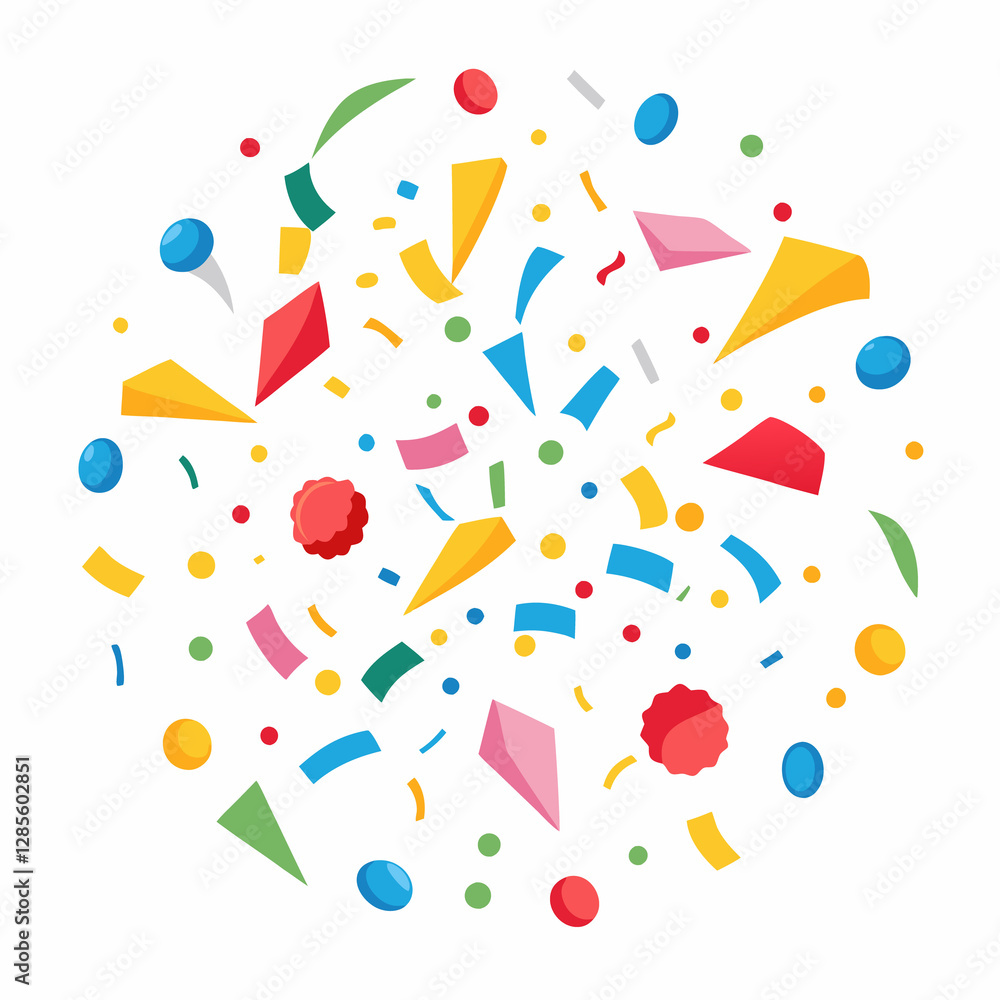 Colorful confetti explosion isolated on white background. (1) Colorful confetti explosion isolated on white background. (1)