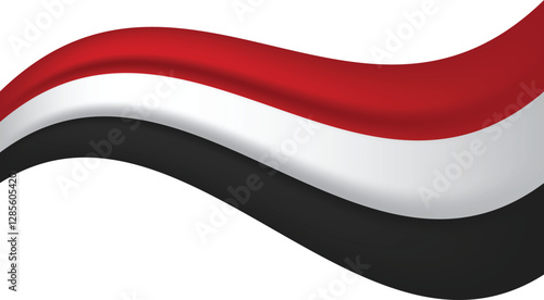 Free Download Yemen wavy flag, waving flag vector illustration - GFXLoad