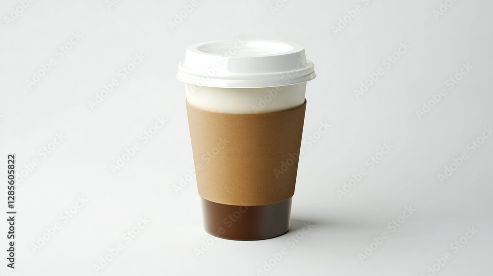 Zero Waste Lifestyle, Craft Disposable Brown Cup with white Plastic Lid on white background isolated. Minimalist Disposable Coffee Cup Design for Branding and Product Mockups Takeaway. Zero Waste Lifestyle, Craft Disposable Brown Cup with white Plastic Lid on white background isolated. Minimalist Disposable Coffee Cup Design for Branding and Product Mockups Takeaway.