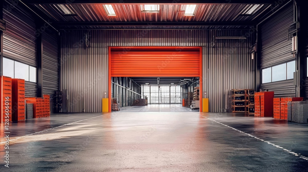 Versatile industrial space complete with efficient roller shutter door systems. Versatile industrial space complete with efficient roller shutter door systems.