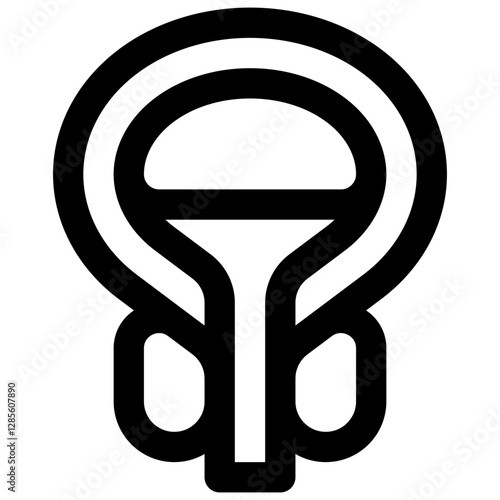 Prostate. Editable stroke vector icon.