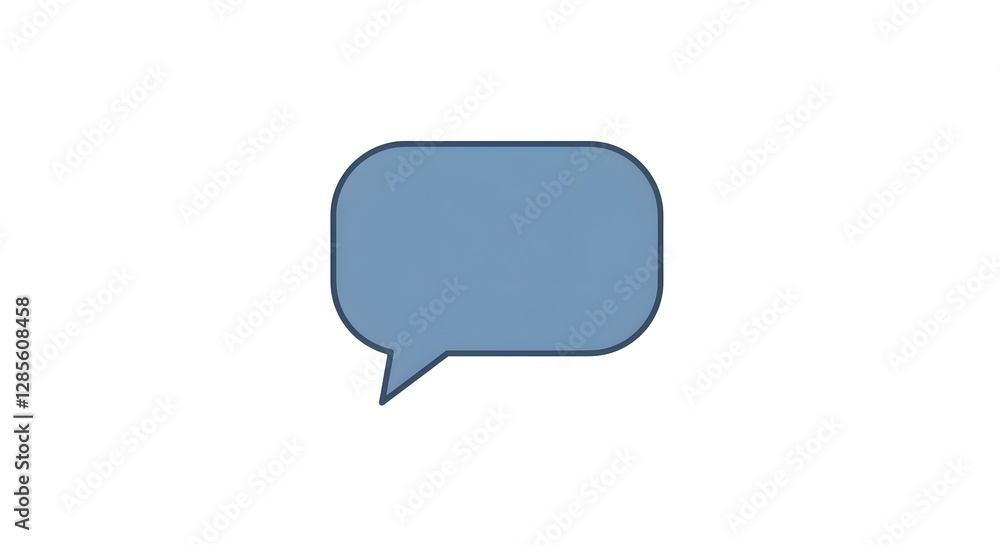 Naklejka premium Rounded Speech Bubble Icon Communication Chat Dialogue Message Comment Talk Text Feedback In