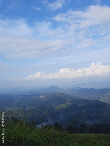 mountain landscape with clouds