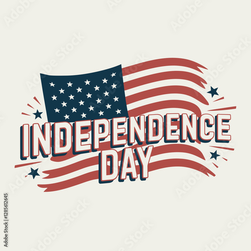 vector T shirt printable design for Independence Day – July 4th Celebrate Freedom, usa flag 
