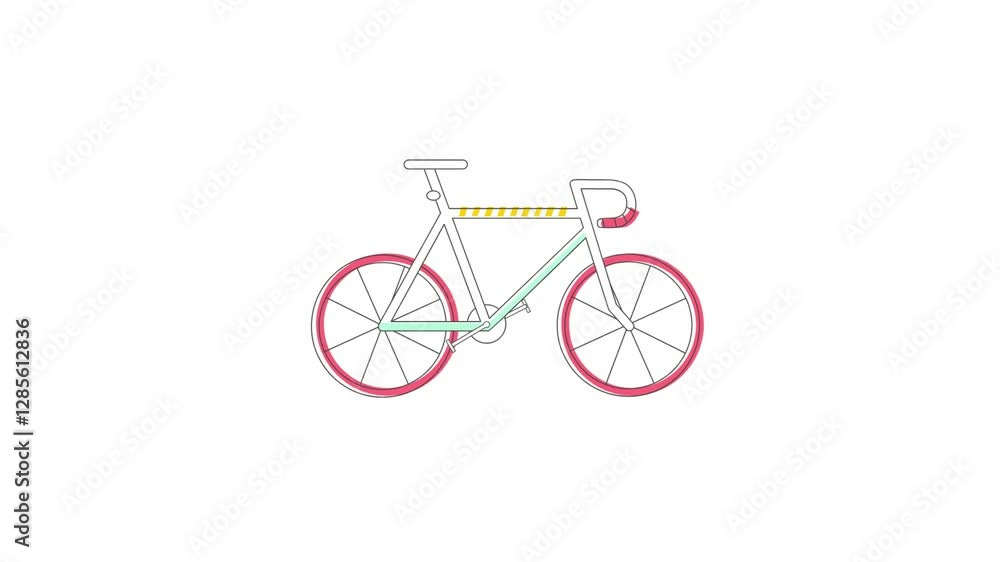 bicycle animation video. bicycle icon animation video. Rotating Classical City Bicycle Loop
bicycle animation video. bicycle icon animation video. Rotating Classical City Bicycle Loop