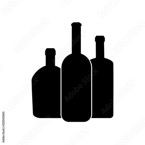 alcohol bottles vector. flat vector illustration design.