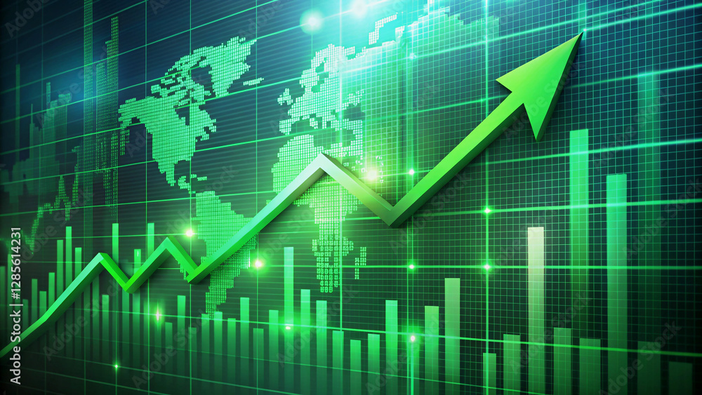 Positive Financial Growth Trend Visualized Positive Financial Growth Trend Visualized