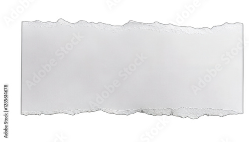 white paper torn isolated on transparent background cutout