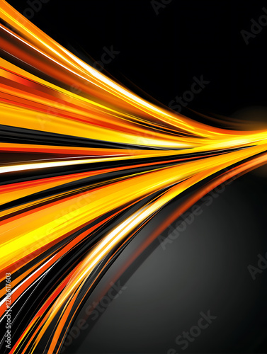 Abstract dynamic energy lines in warm colors