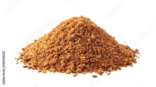 Flaxseed meal is nutritious brown powder, often used baking and cooking. It adds health benefits and nutty flavor to dishes