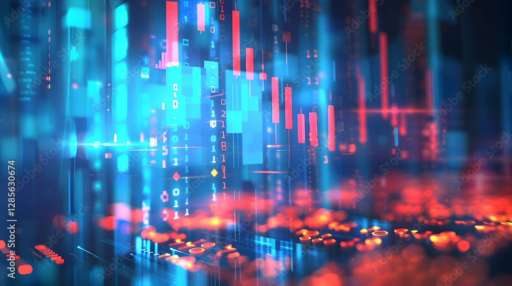 Abstract digital data visualization with vibrant colors representing technology and innovation (1) Abstract digital data visualization with vibrant colors representing technology and innovation (1)