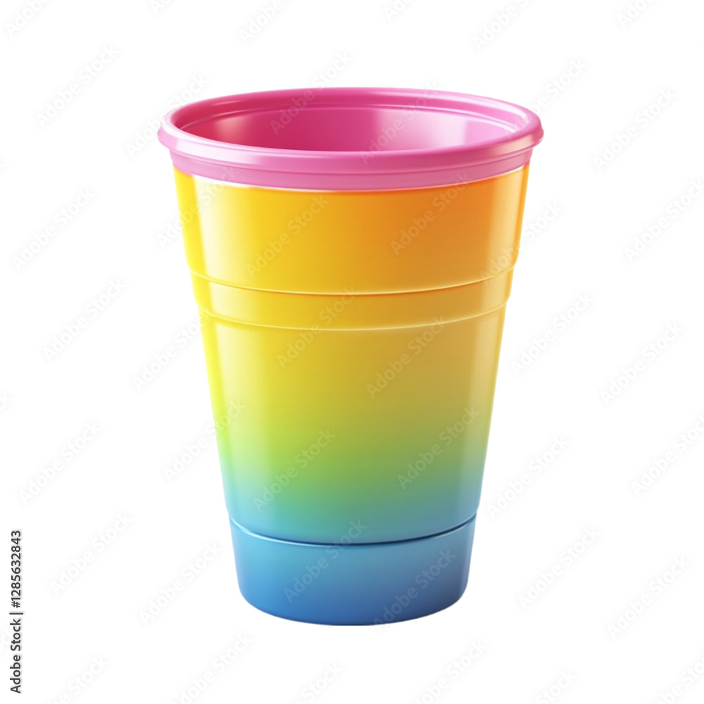 Rainbow Plastic Cup Colorful Drinkware Summer Party Fun, Rainbow Plastic Cup Colorful Drinkware Summer Party Fun,