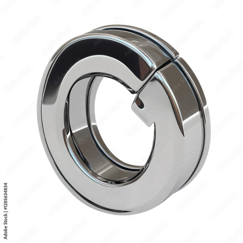 Chrome Circular Abstract Design Modern Metal Art, Chrome Circular Abstract Design Modern Metal Art,