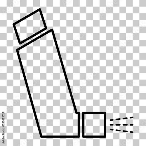 Asthma inhaler design icon, medicine health care sign, graphic vector illustration .