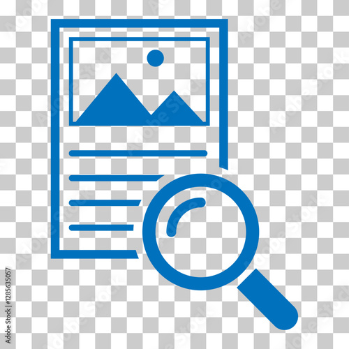 Search result icon, research data report sign, control analysis symbol vector illustration .