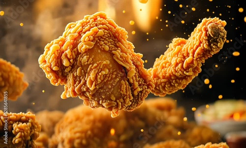 Slow Motion Fried Chicken - Crispy & Juicy 4K Footage | Food Cinematic Clip
