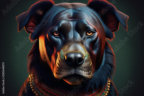 Portrait of a molosser dog