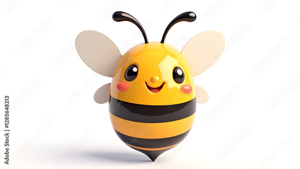 Obraz premium Cute world of cartoon bees