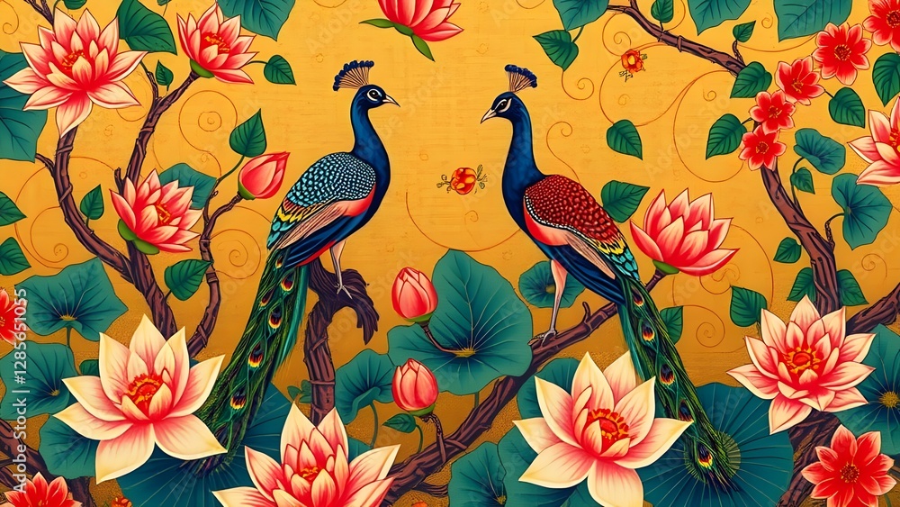 Naklejka premium seamless floral pattern