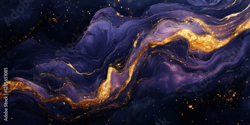 abstract gold and purple paint texture.
