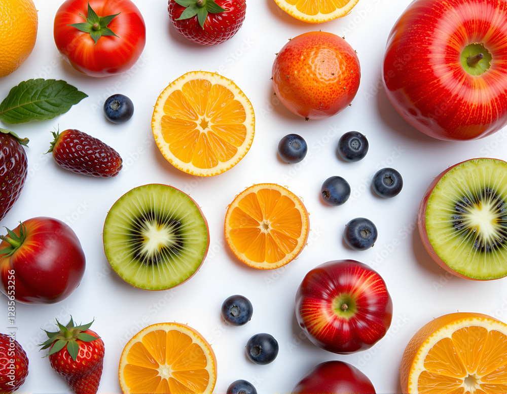 fruit and vegetables top shot minimal background fruit and vegetables top shot minimal background