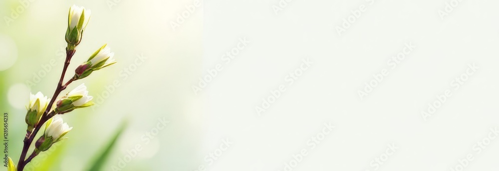 Spring card. Flowers located along the edge of a festive picture with an empty space for text for congratulations. Willow branch. Spring card. Flowers located along the edge of a festive picture with an empty space for text for congratulations. Willow branch.