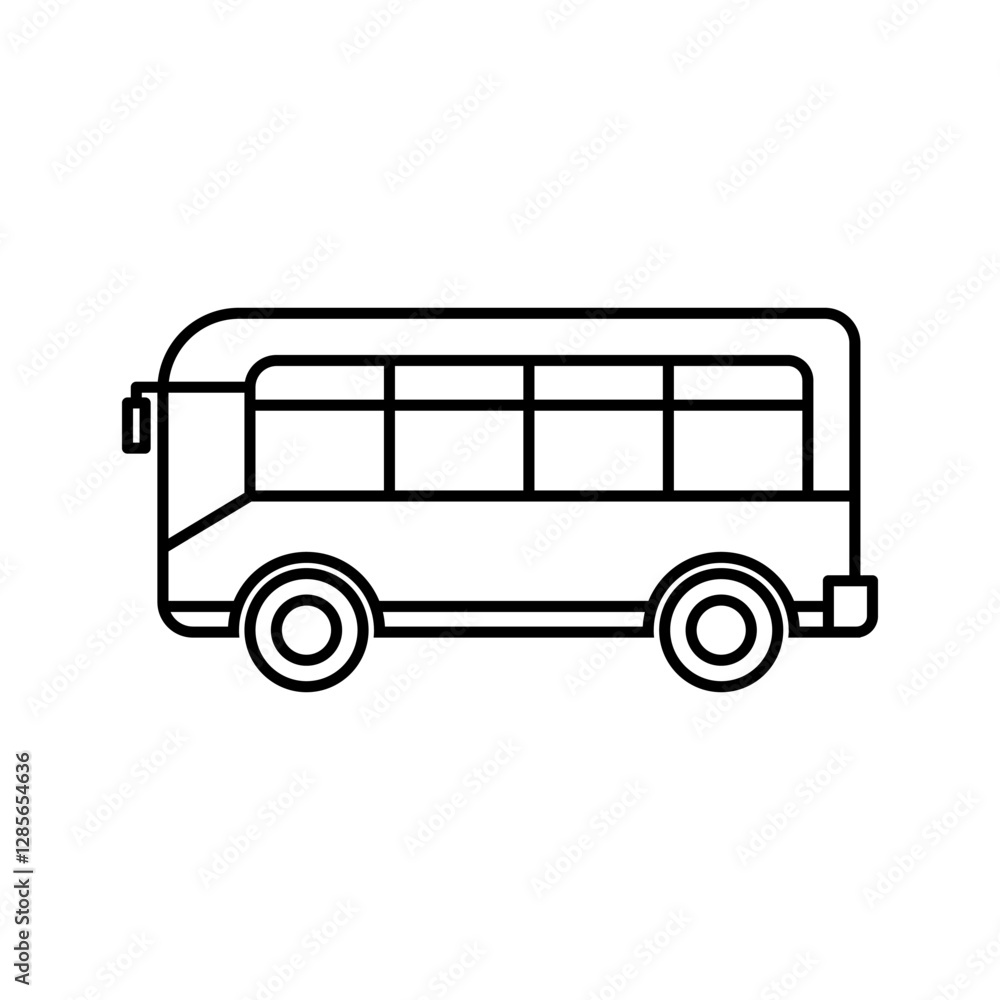 Bus icon isolated on white. Bus for public transportation. Bus icon isolated on white. Bus for public transportation.
