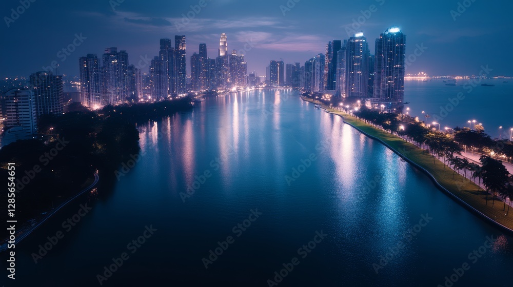 Obraz premium city at night