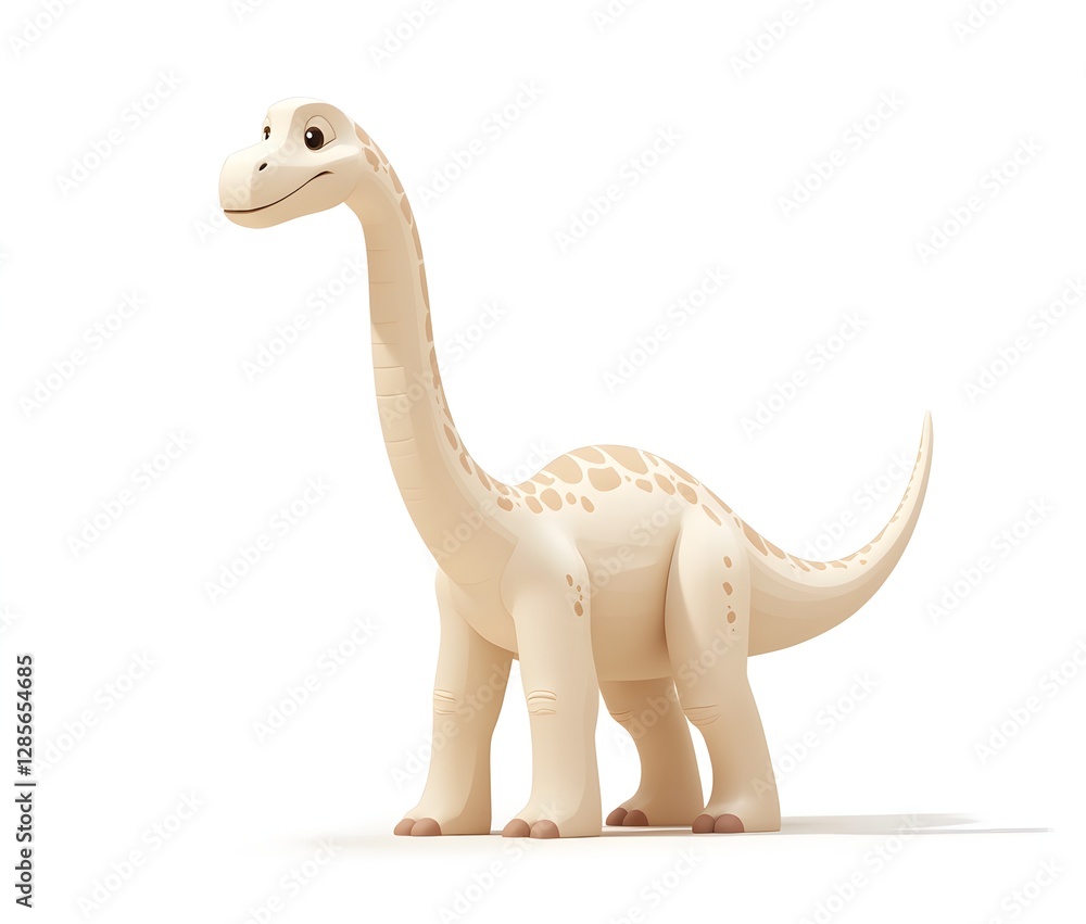 Toy dinosaur figurine standing proudly on a clean white surface display Toy dinosaur figurine standing proudly on a clean white surface display
