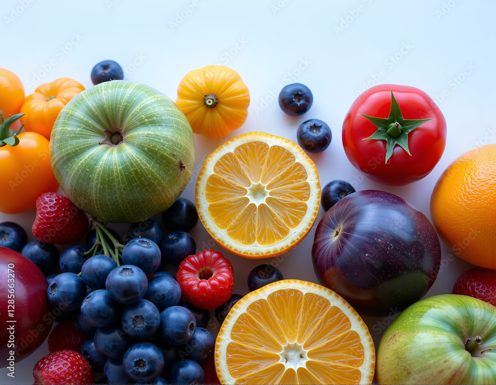 fruit and vegetables top shot minimal background fruit and vegetables top shot minimal background
