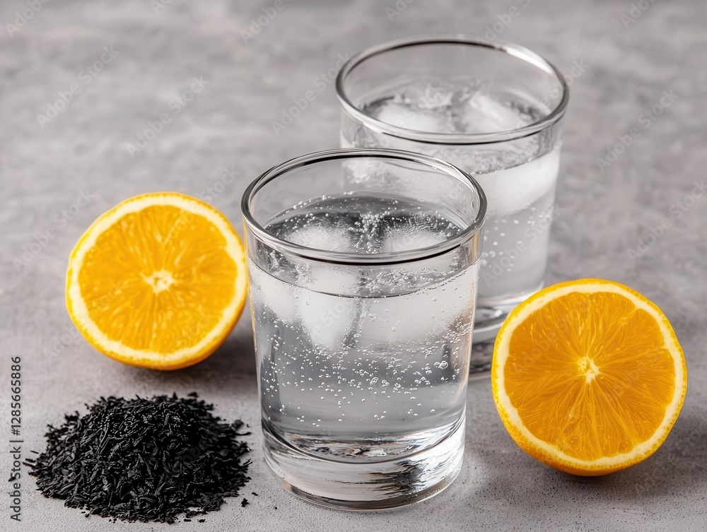 Coconut charcoal detox water cleansing the system while providing minerals Coconut charcoal detox water cleansing the system while providing minerals