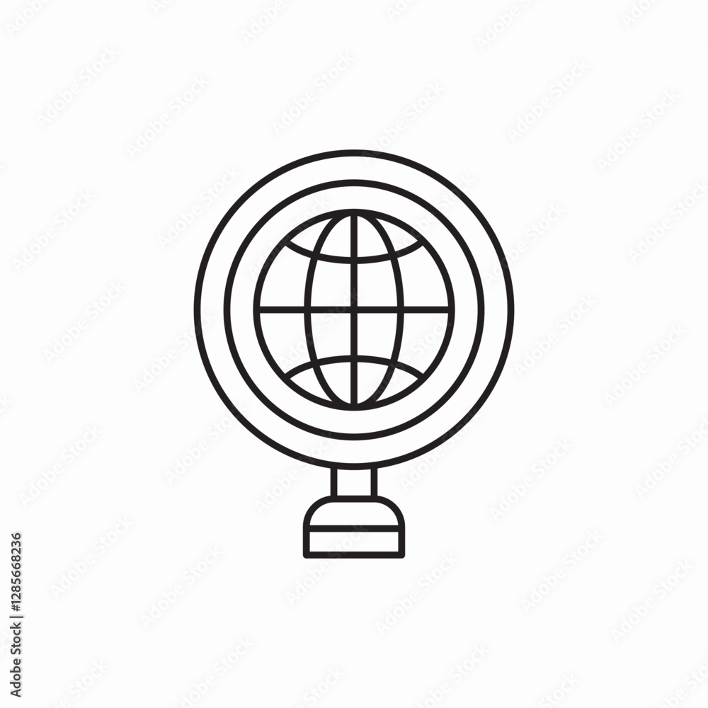 globe earth stand icon vector sign globe earth stand icon vector sign