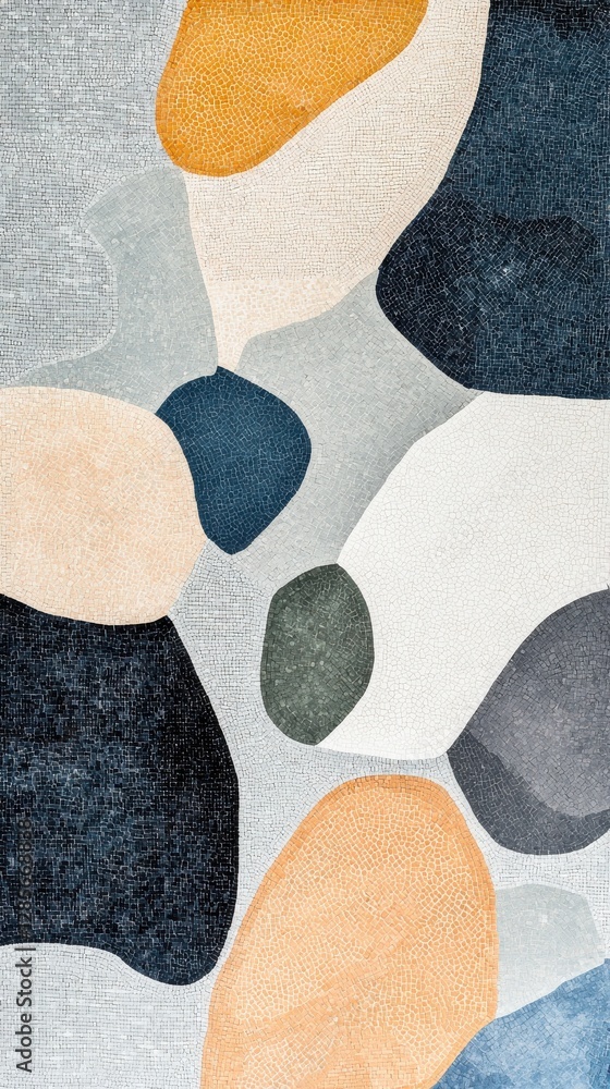 Abstract geometric shapes in earthy tones and soft textures creating a modern artistic background for design Abstract geometric shapes in earthy tones and soft textures creating a modern artistic background for design