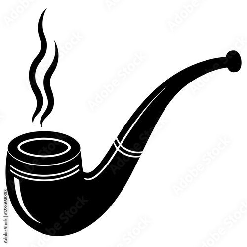 tobacco pipe vector illustration