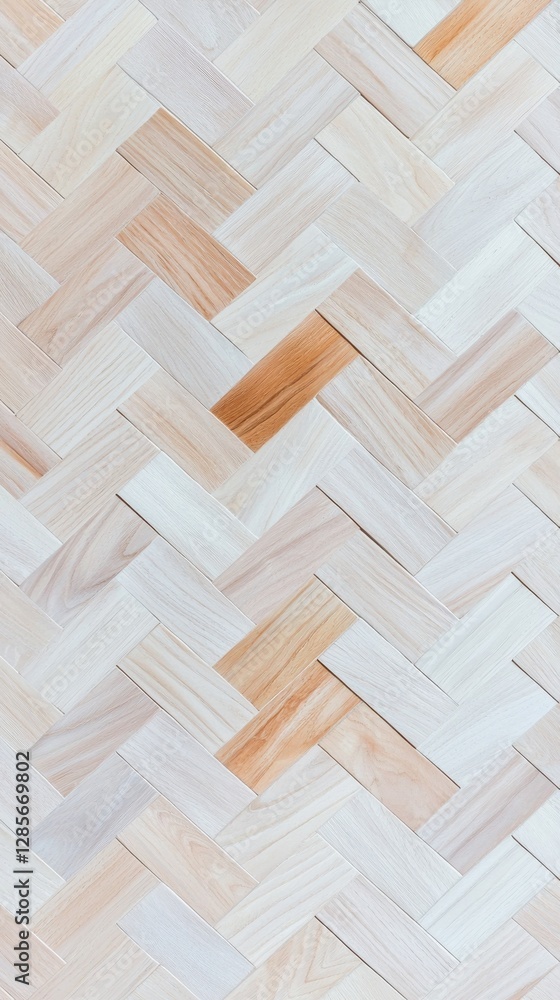 Beautifully crafted herringbone patterned wooden flooring with natural light tones and textures for home decor Beautifully crafted herringbone patterned wooden flooring with natural light tones and textures for home decor