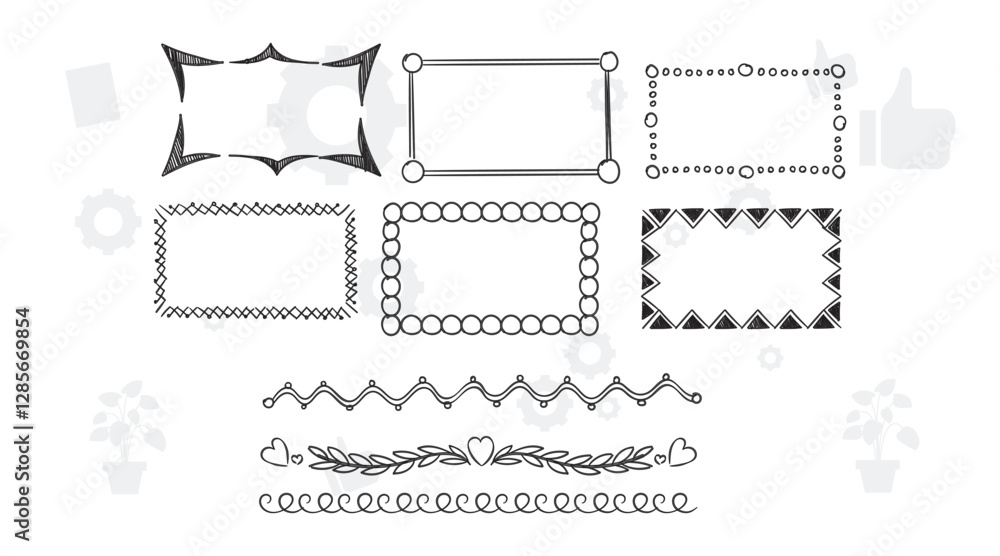 Set of different flowers, brunch and frames from flat editable stroke. Luxury line floral collection for wedding invitation art, design template. Botanical vector Set of different flowers, brunch and frames from flat editable stroke. Luxury line floral collection for wedding invitation art, design template. Botanical vector
