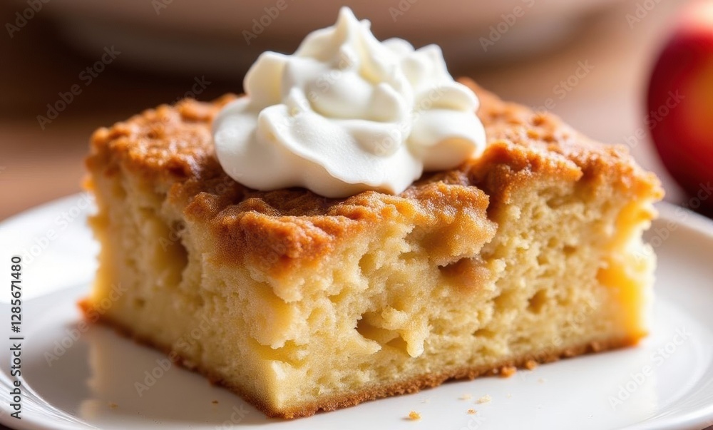 Delicious slice of apple cake Delicious slice of apple cake