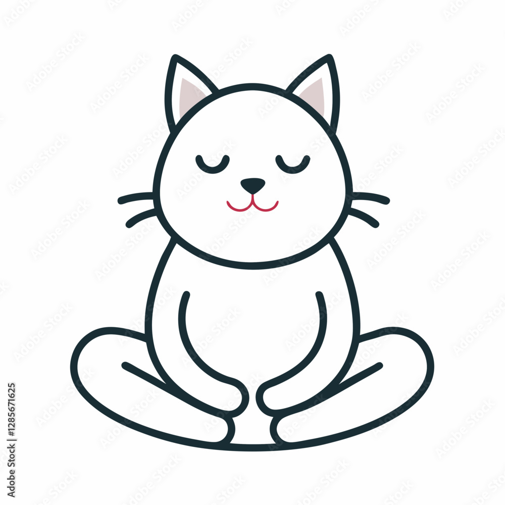 vector illustration of cartoon cat vector illustration of cartoon cat