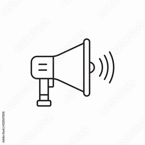 megaphone announcement speaker icon vector sign