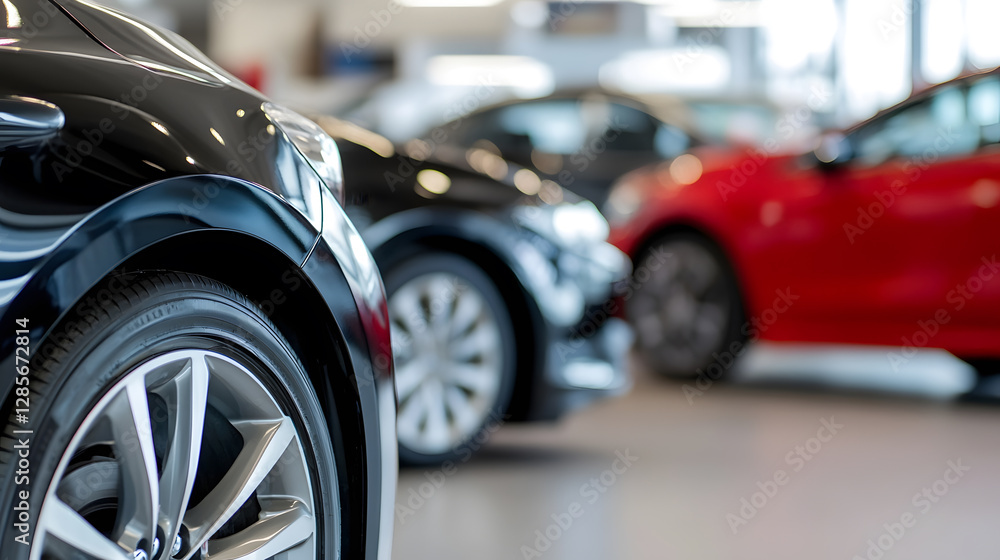 Sleek Modern Car Dealership Showroom Displaying Luxury Vehicles : Generative AI Sleek Modern Car Dealership Showroom Displaying Luxury Vehicles : Generative AI