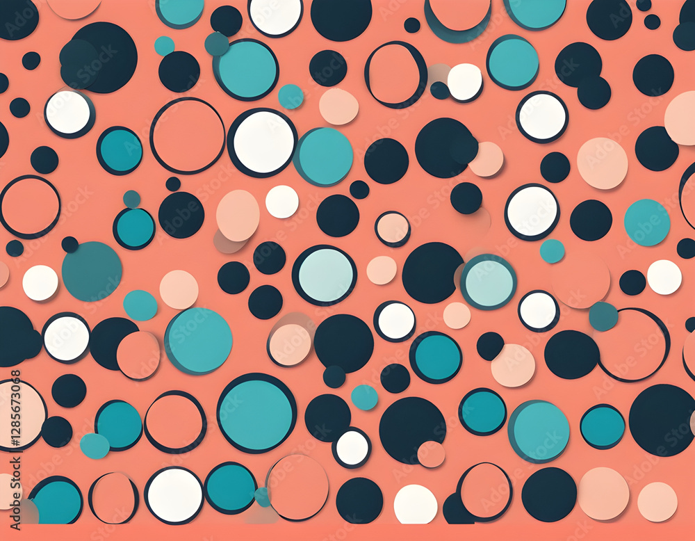 Creative different sizes polka dot background Creative different sizes polka dot background