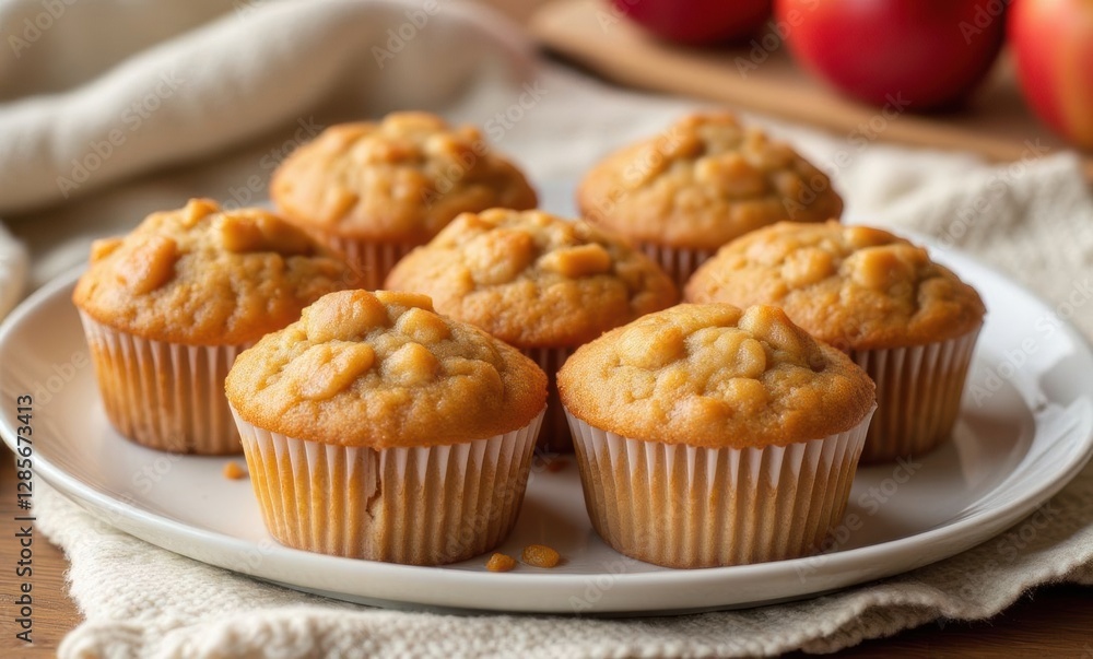 Delicious homemade apple muffins. Delicious homemade apple muffins.