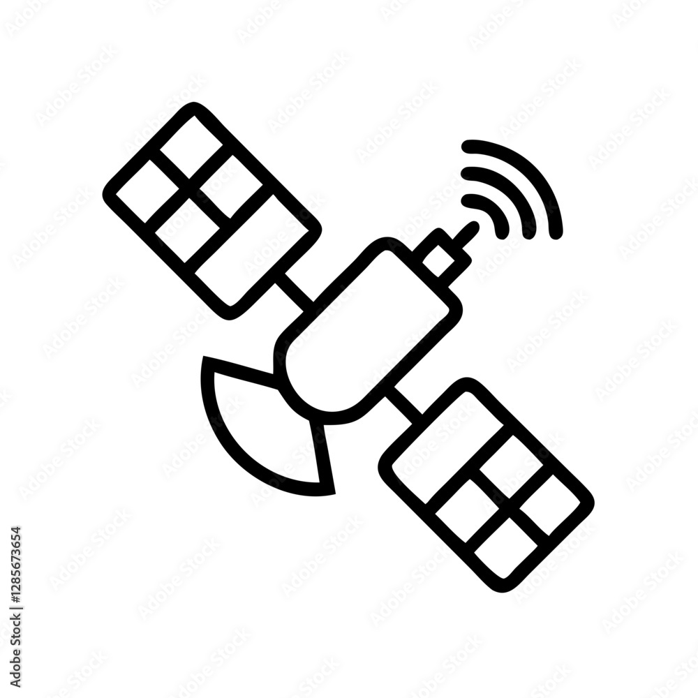 Satellite technology connection in minimalist style Satellite technology connection in minimalist style