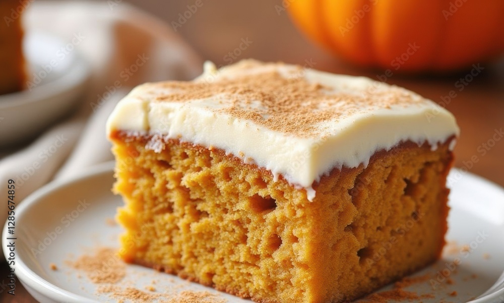 Delicious pumpkin cake with frosting Delicious pumpkin cake with frosting