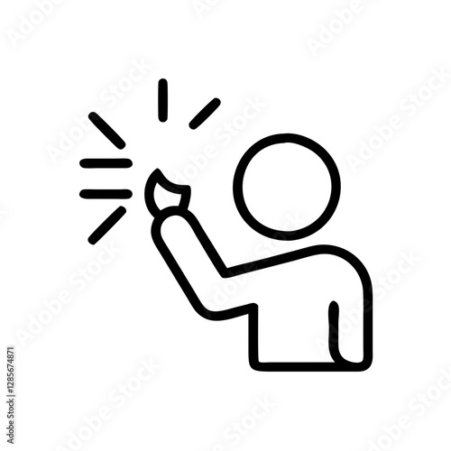Person gesturing with enthusiasm against a simple background