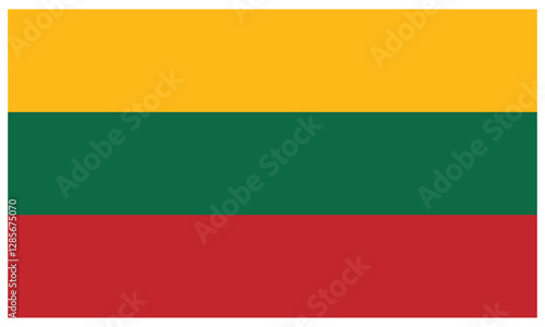 Lithuania country flag Vector illustration.