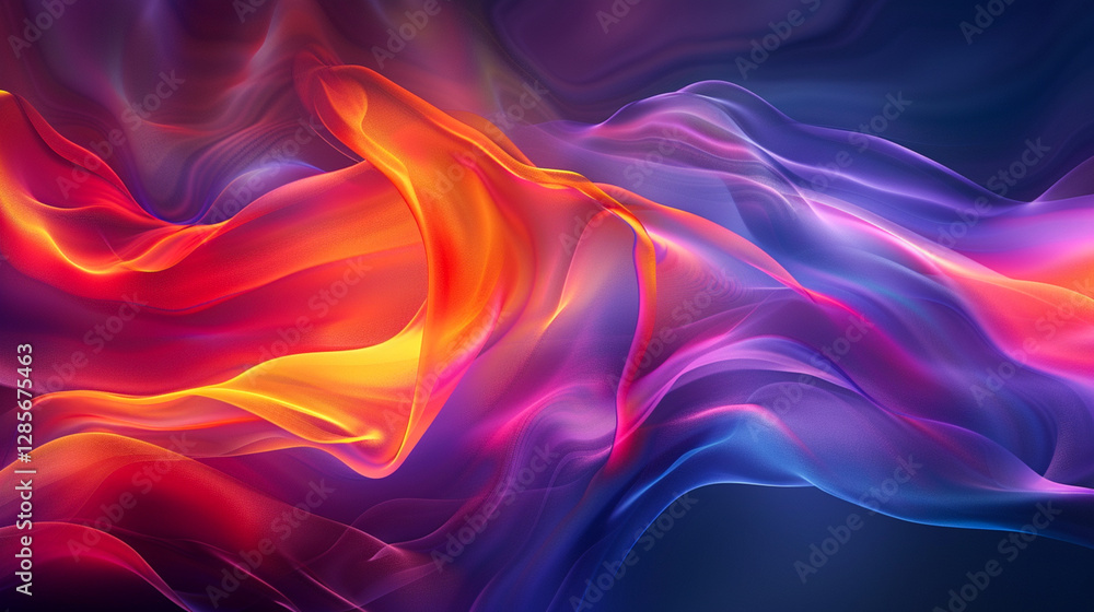 A vibrant, abstract image featuring flowing, colorful waves of light in shades of red, orange, pink, purple, and blue against a dark background. A vibrant, abstract image featuring flowing, colorful waves of light in shades of red, orange, pink, purple, and blue against a dark background.