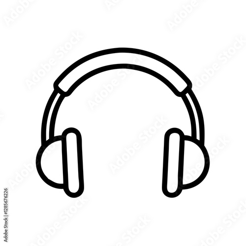 Headphones on white background