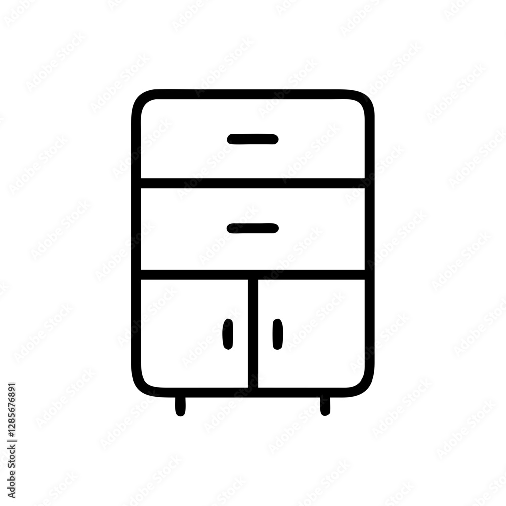 Minimalist dresser with drawers and cabinets Minimalist dresser with drawers and cabinets